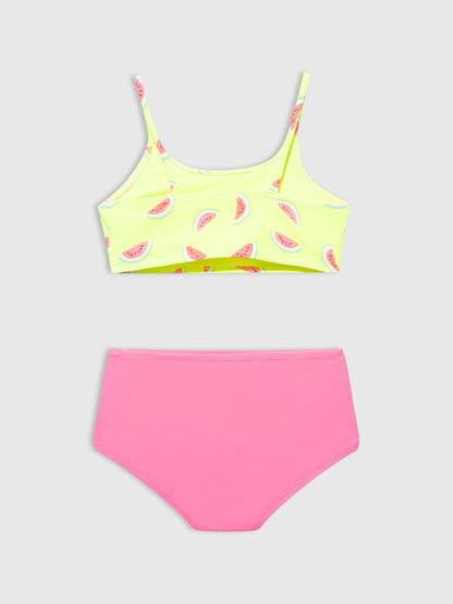 Pembe Karpuz Desenli Bikini Takımı
