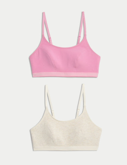 2'li Pamuklu Crop Top Ilk Sütyenim