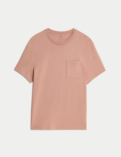 Saf Pamuklu Kısa Kollu T-shirt