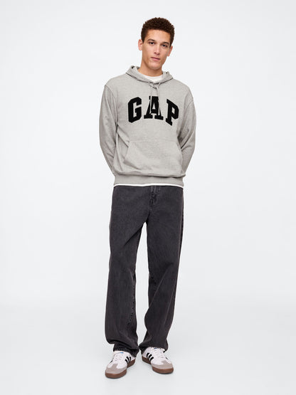 Gri Gap Logo Fransız Havlu Kumaş Sweatshirt