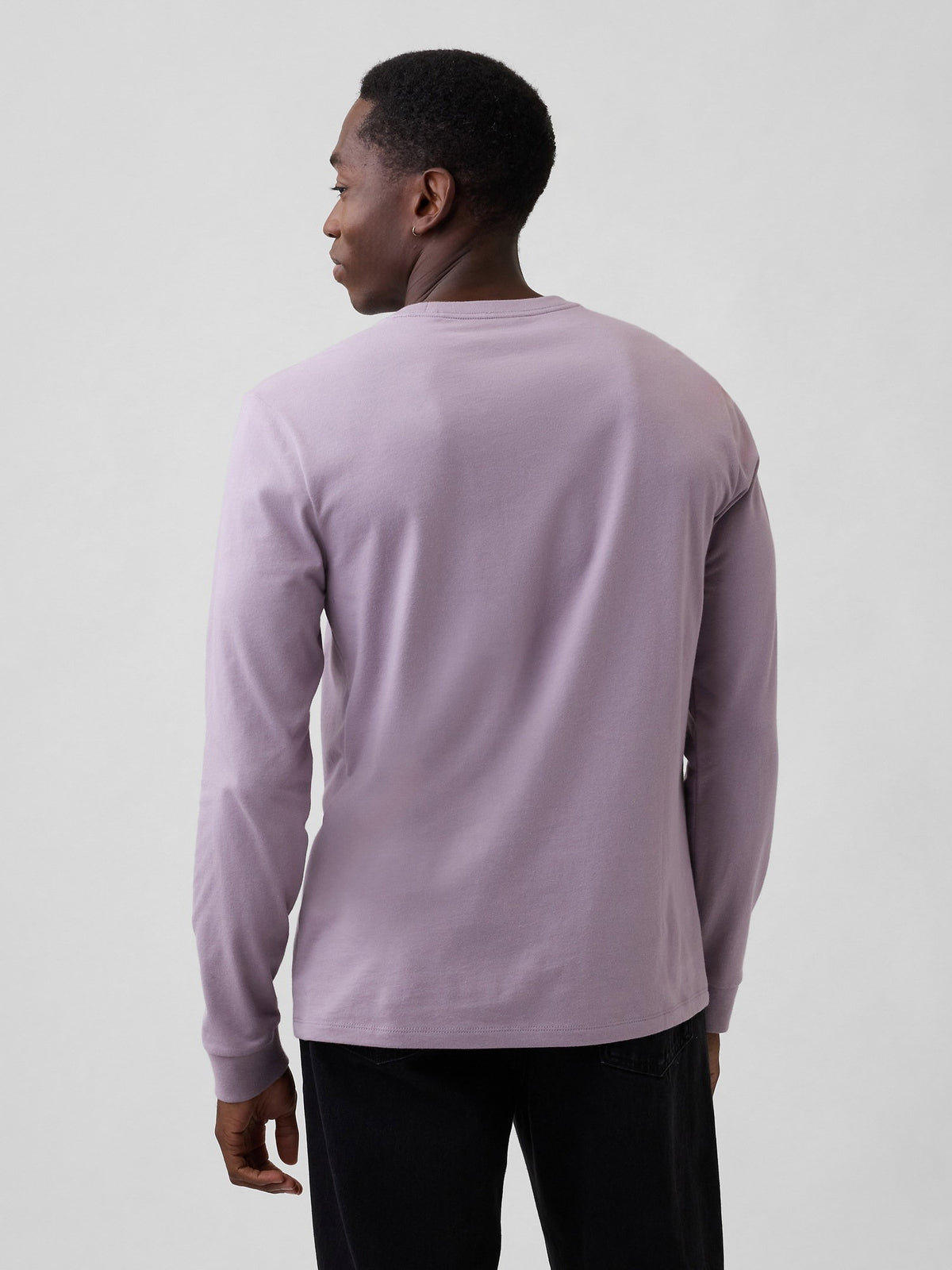 Açık Lila Everyday Soft Bisiklet Yaka T-shirt