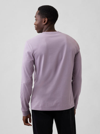 Açık Lila Everyday Soft Bisiklet Yaka T-shirt