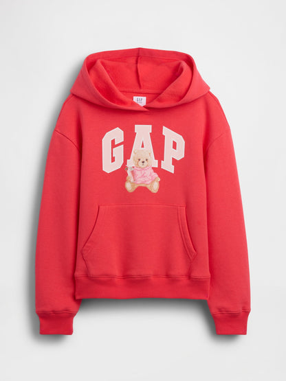 Açık Kırmızı Relaxed Gap Logo Fransız Havlu Kumaş Sweatshirt