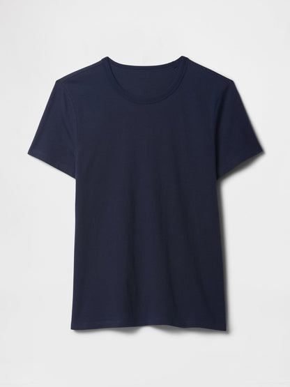 Lacivert Favorite Bisiklet Yaka T-shirt
