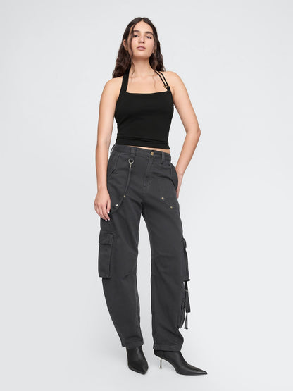 Siyah Gap × Cult Gaia Chain Crop Bluz