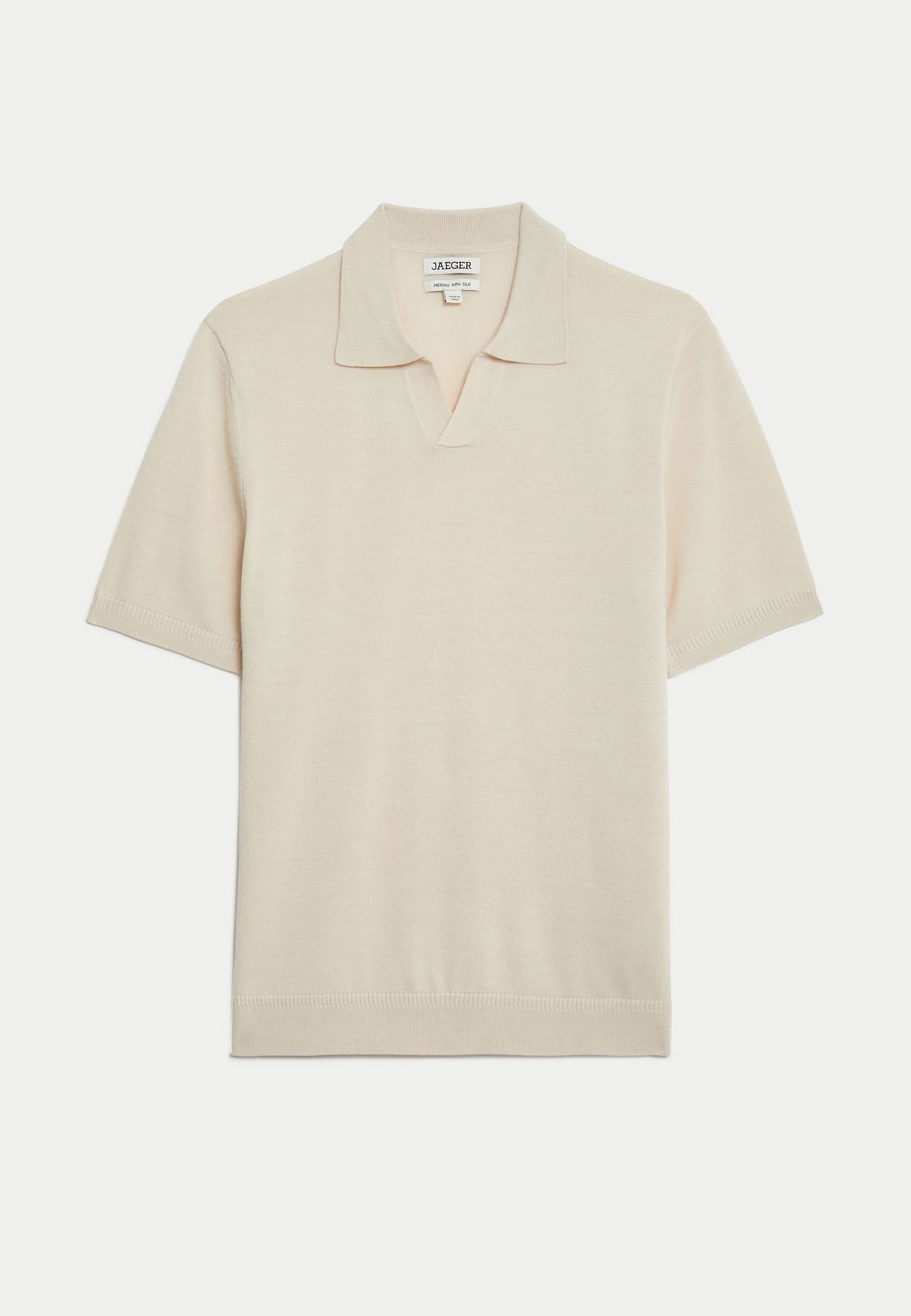 Ipek Yün Örme Polo Yaka T-shirt