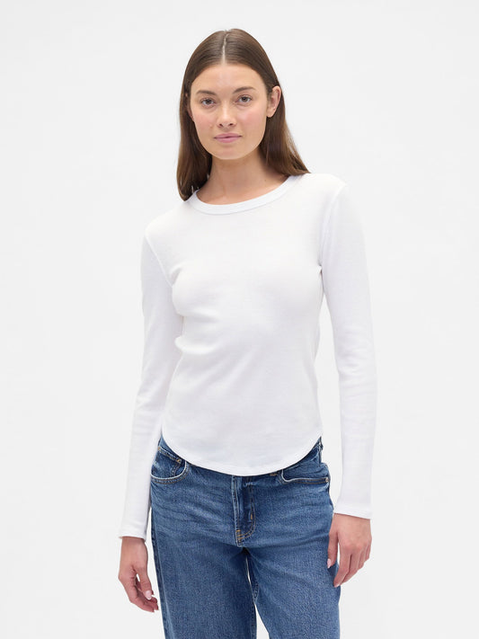 Beyaz Waffle-knit Crewneck T-shirt
