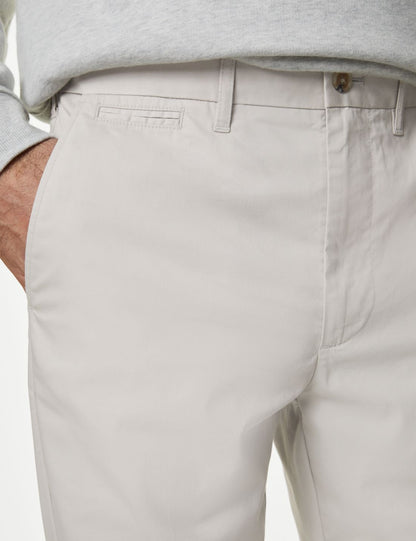 Regular Fit Hafif Dokulu Chino Pantolon