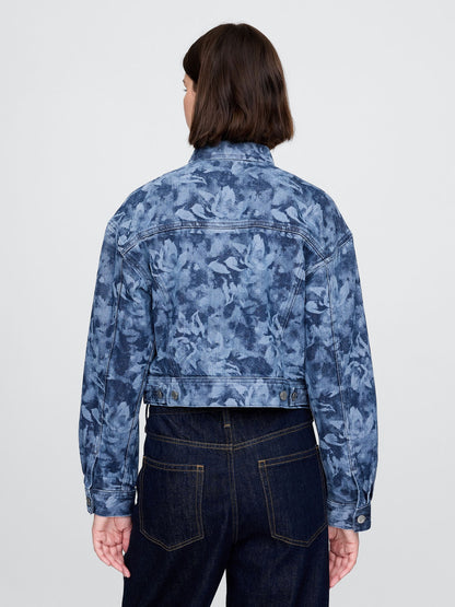 Mavi Crop Floral Denim Icon Ceket