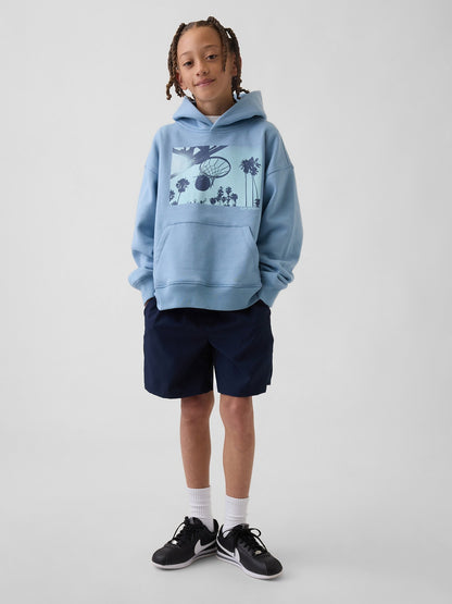 Açık Mavi Vintagesoft Relaxed Grafik Baskılı Sweatshirt