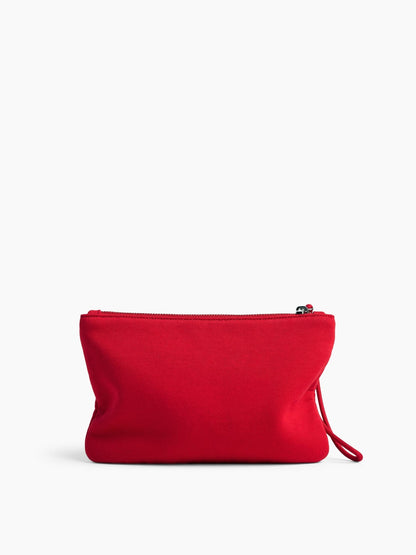 Kırmızı Kalp Baskılı Pouch