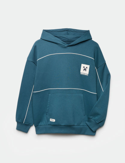 Pamuk Karışımlı Minecraft™ Baskılı Kapüşonlu Sweatshirt