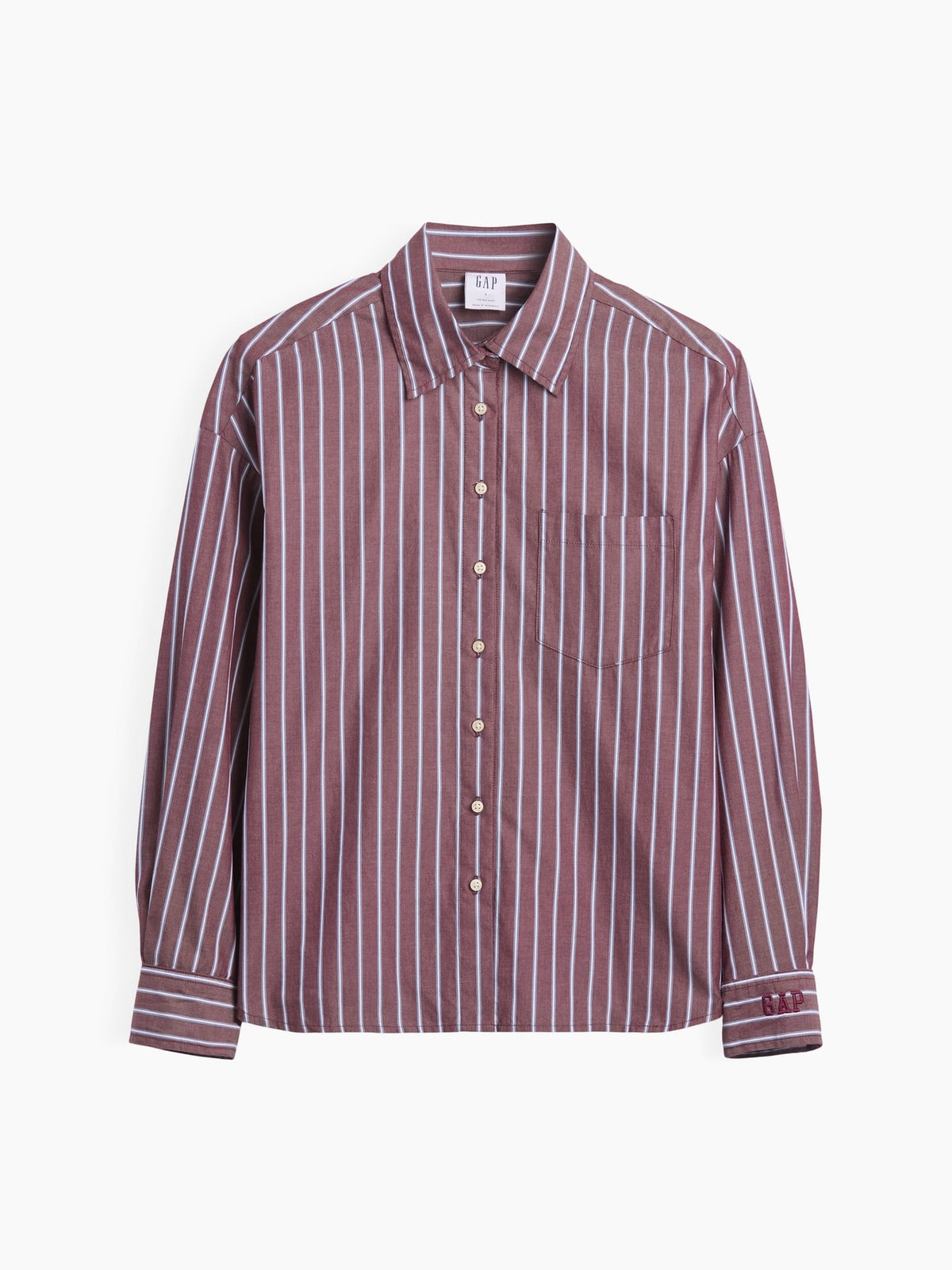 Mor Oversized Poplin Gömlek