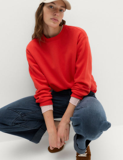 Bisiklet Yaka Sweatshirt