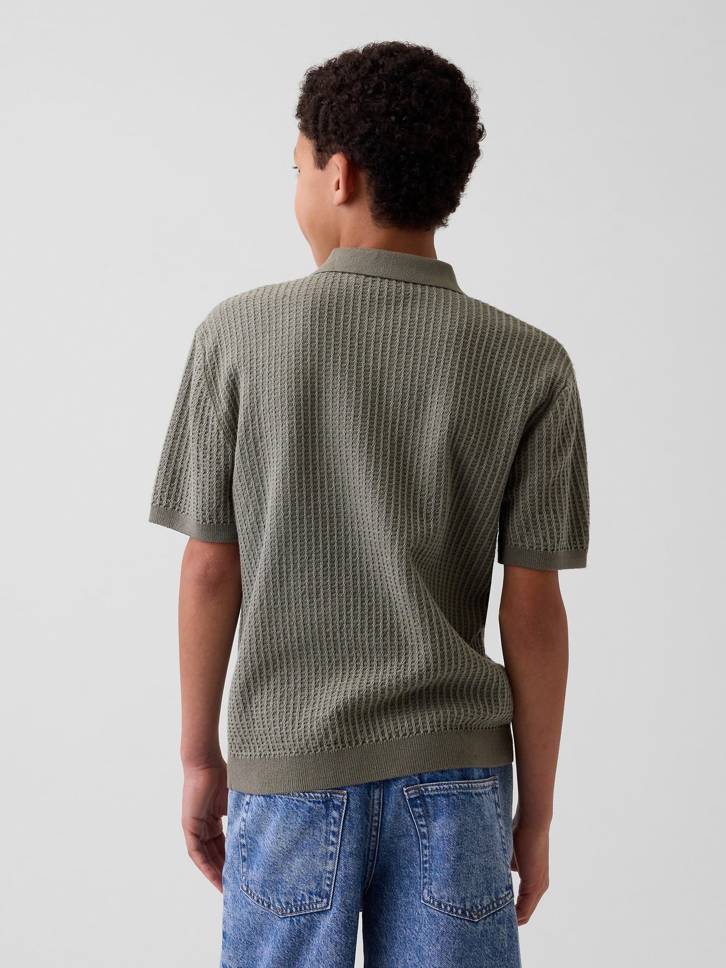 Haki Textured Polo Triko T-shirt