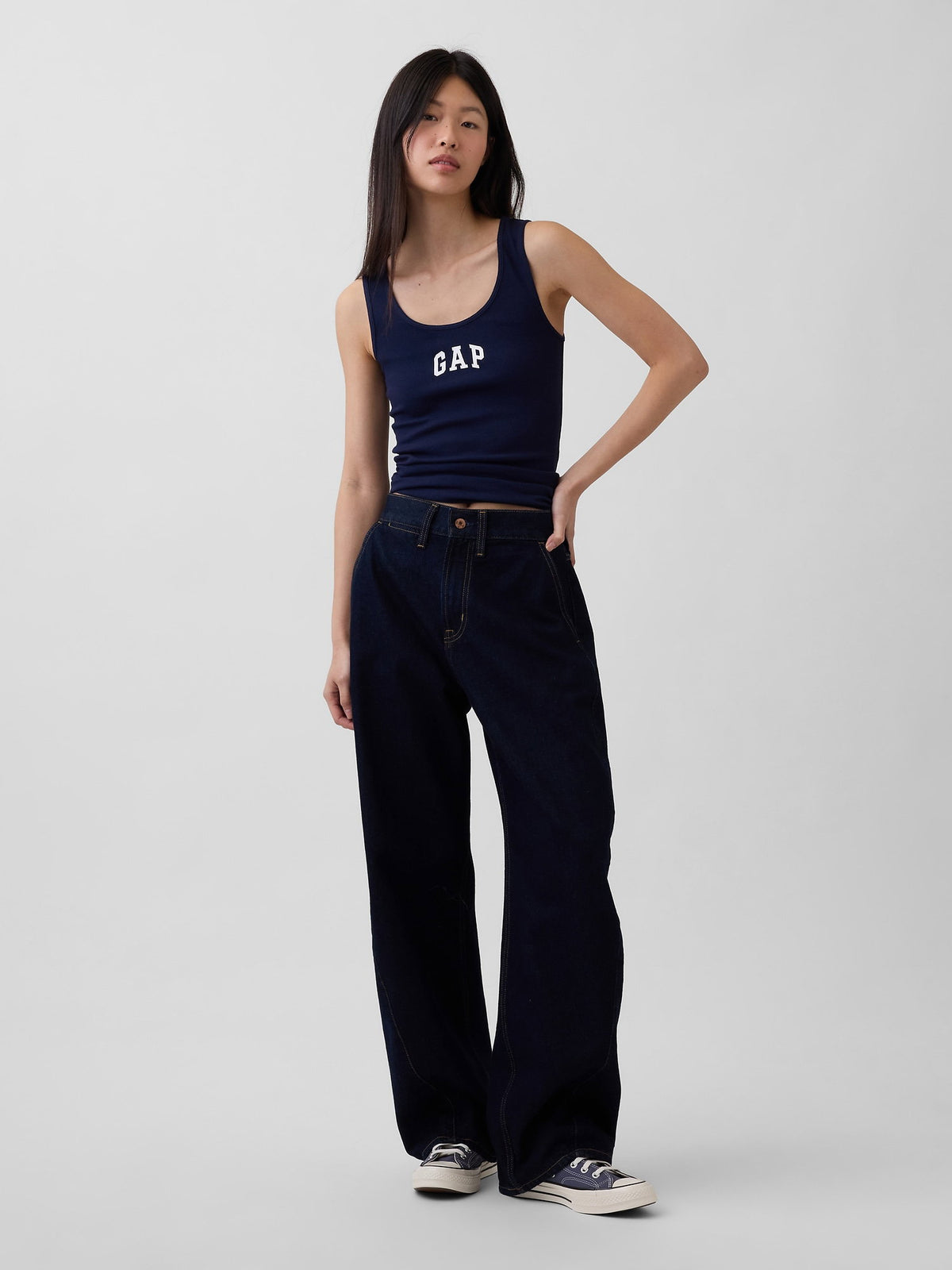 Lacivert Gap Logo Fitilli Atlet