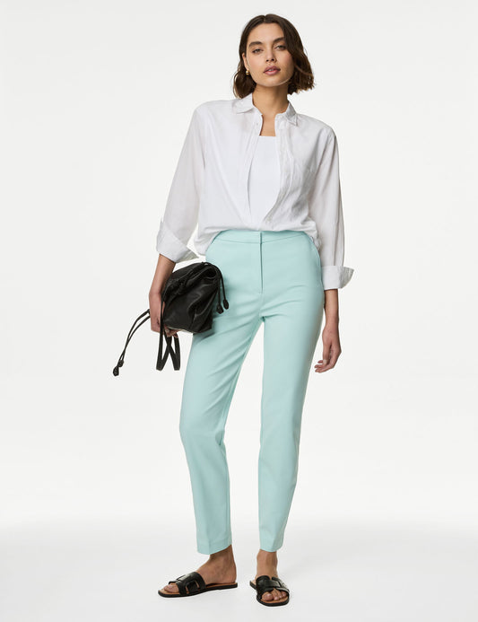 Slim Fit Yüksek Bel Pantolon