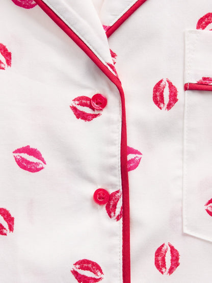 Kırık Beyaz Gap × Summer Fridays Relaxed Poplin Kiss Pijama Üstü
