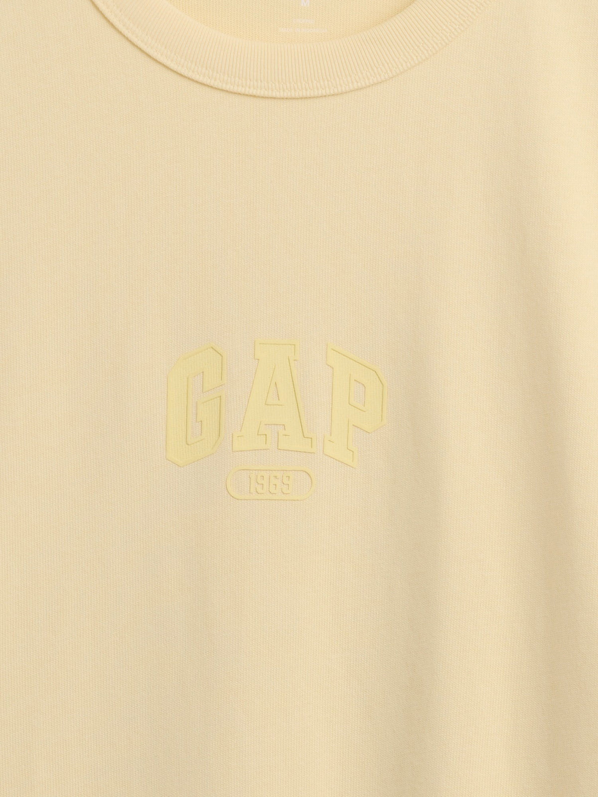 Sarı Heavyweight Relaxed 1969 Logo Crop T-shirt