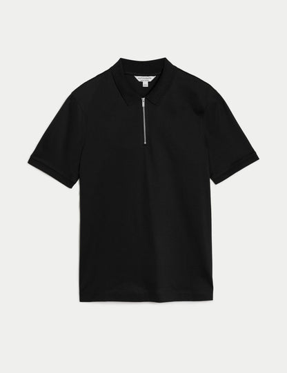 Yumuşak Dokulu Örme Polo Yaka T-shirt
