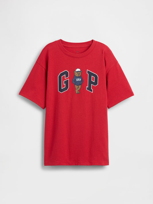 Kırmızı Brannan Bear Logo T-shirt
