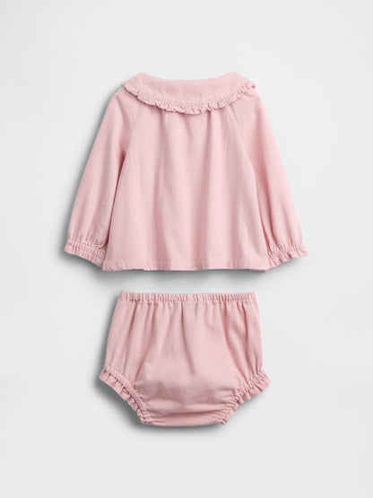 Pembe Denim Bubble Outfit Set