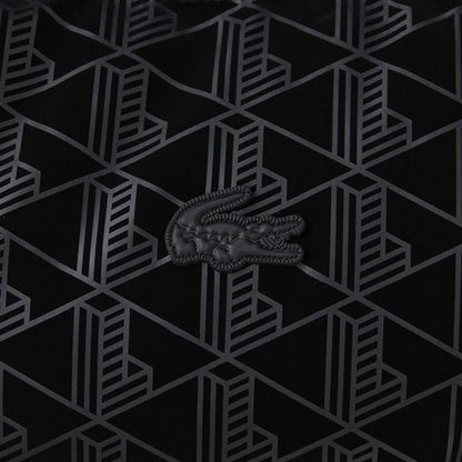 Lacoste Kadın Kapüşonlu Monogram Siyah Mont