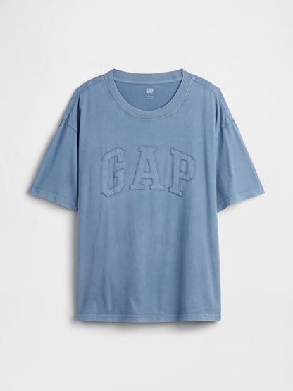 Açık Mavi Everyday Soft Boxy Gap Logo T-shirt