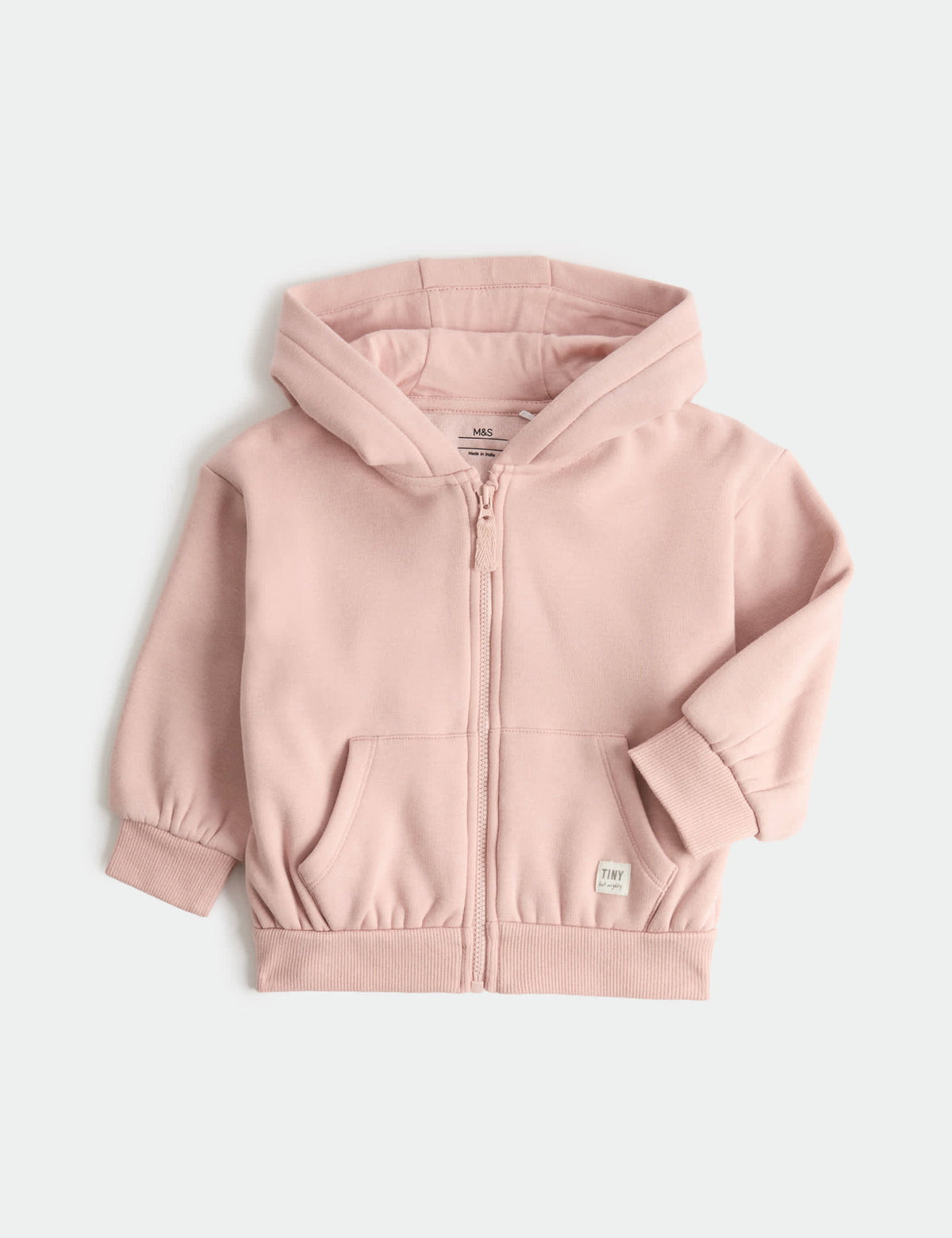 Pamuk Karışımlı Fermuarlı Kapüşonlu Sweatshirt