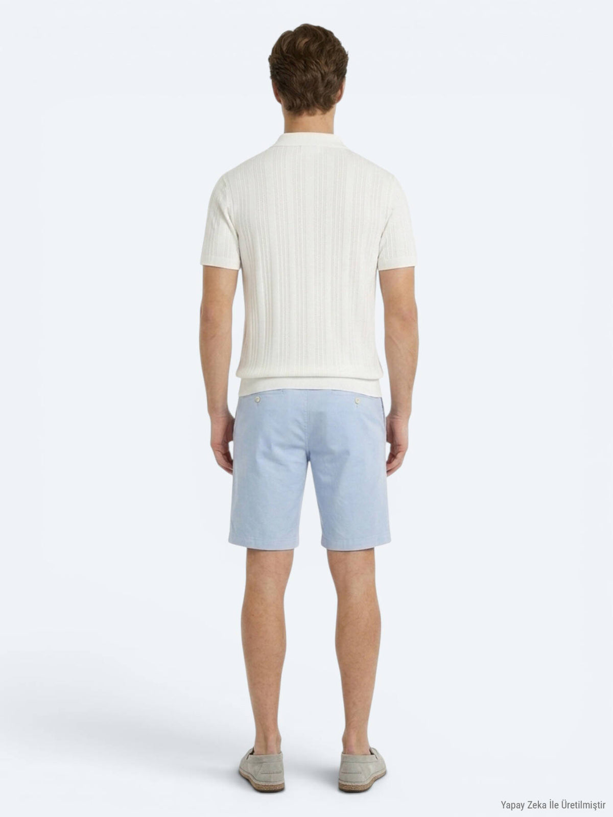 Bej Çizgili %100 Pamuk T-shirt