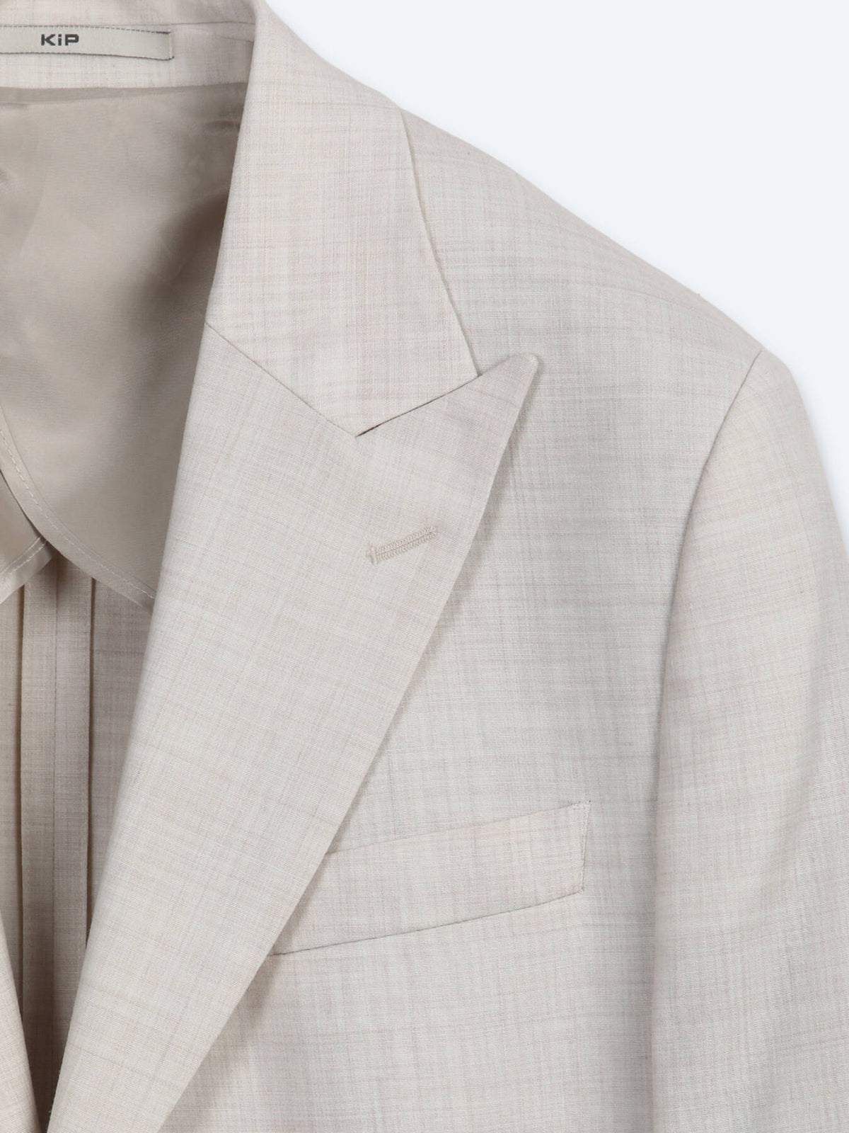 Bej Desenli Modern Fit Yün Karışımlı Takım Elbise