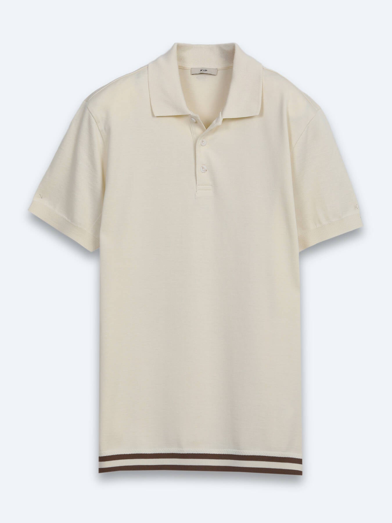 Bej Düz %100 Pamuk T-shirt