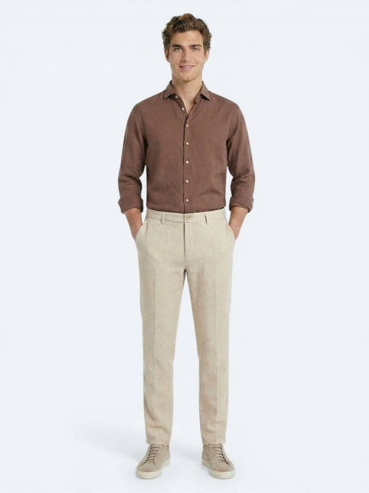 Bej Kumaş Jogging Fit Casual %100 Pamuk Pantolon