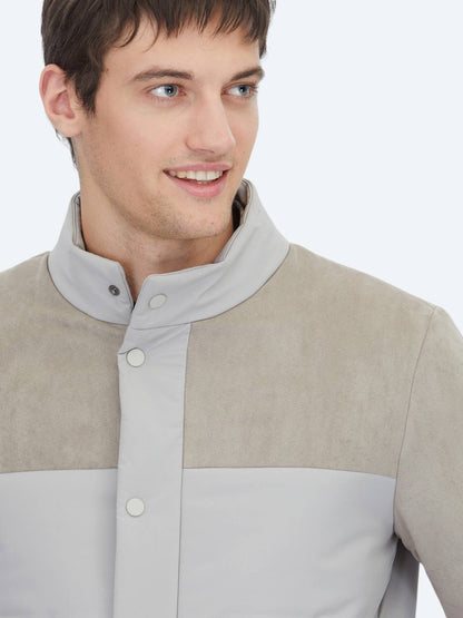 Bej Regular Fit Micro Jel Elyaflı Spor Ceket