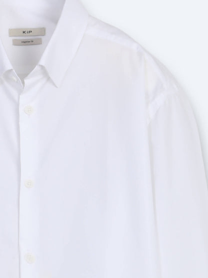 Beyaz Çizgili Regular Fit Uzun Dokuma Casual %100 Pamuk Gömlek
