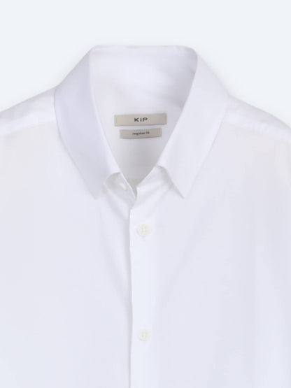 Beyaz Çizgili Regular Fit Uzun Dokuma Casual %100 Pamuk Gömlek