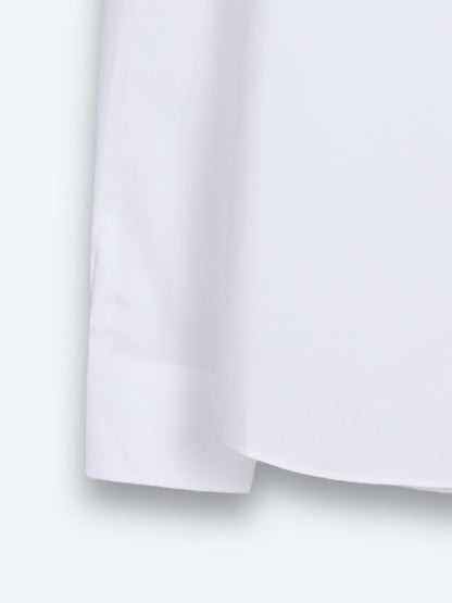 Beyaz Çizgili Regular Fit Uzun Dokuma Casual %100 Pamuk Gömlek