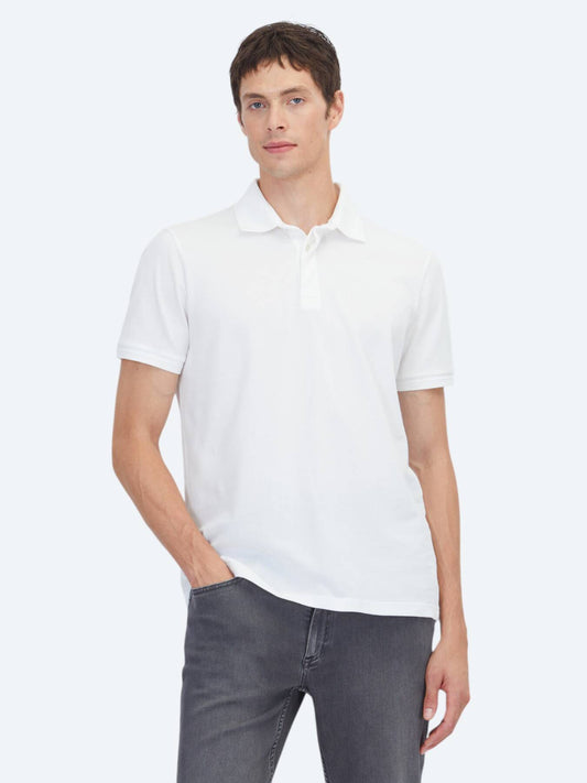 Beyaz Düz %100 Pamuk T-shirt