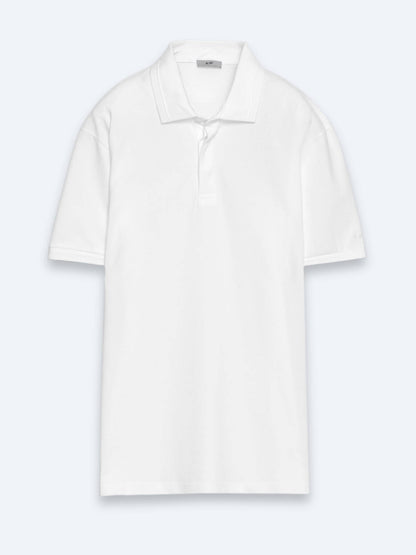 Beyaz Düz %100 Pamuk T-shirt