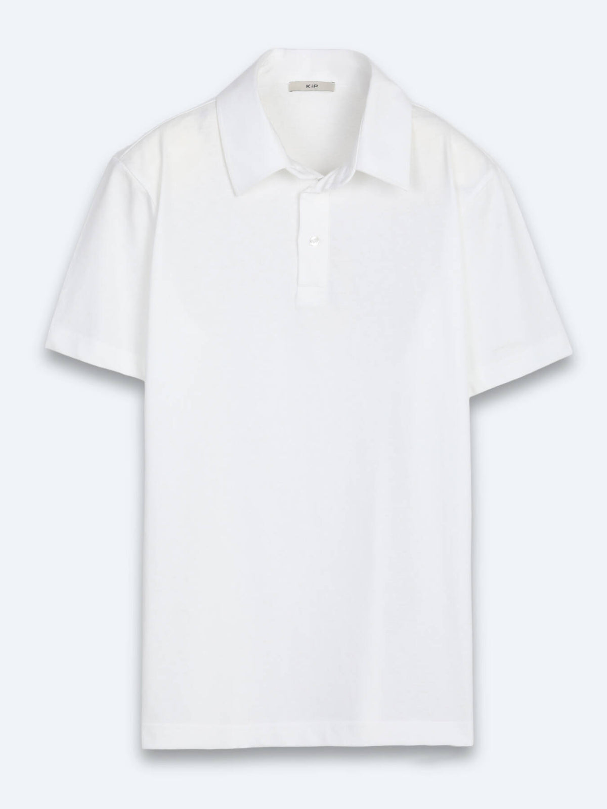 Beyaz Düz Pamuk Karışımlı T-shirt