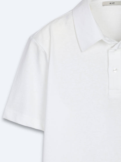 Beyaz Düz Pamuk Karışımlı T-shirt