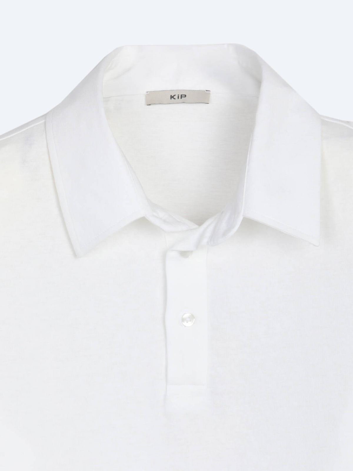 Beyaz Düz Pamuk Karışımlı T-shirt