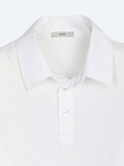 Beyaz Düz Pamuk Karışımlı T-shirt
