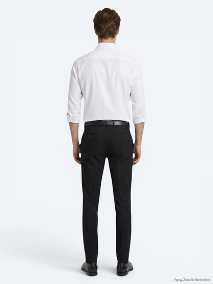 Beyaz Düz Regular Fit Uzun Casual Gömlek