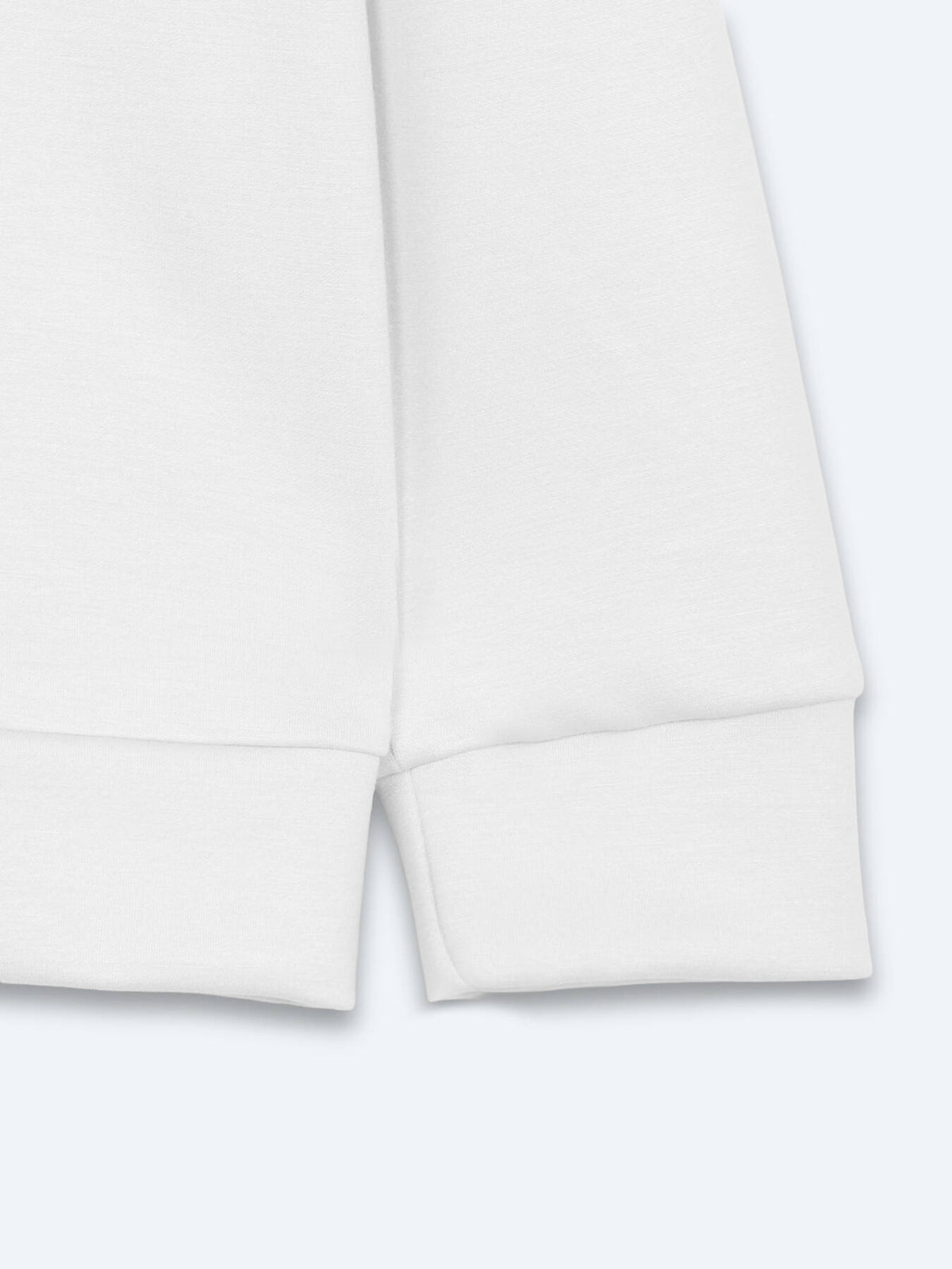 Beyaz Düz Sweatshırt