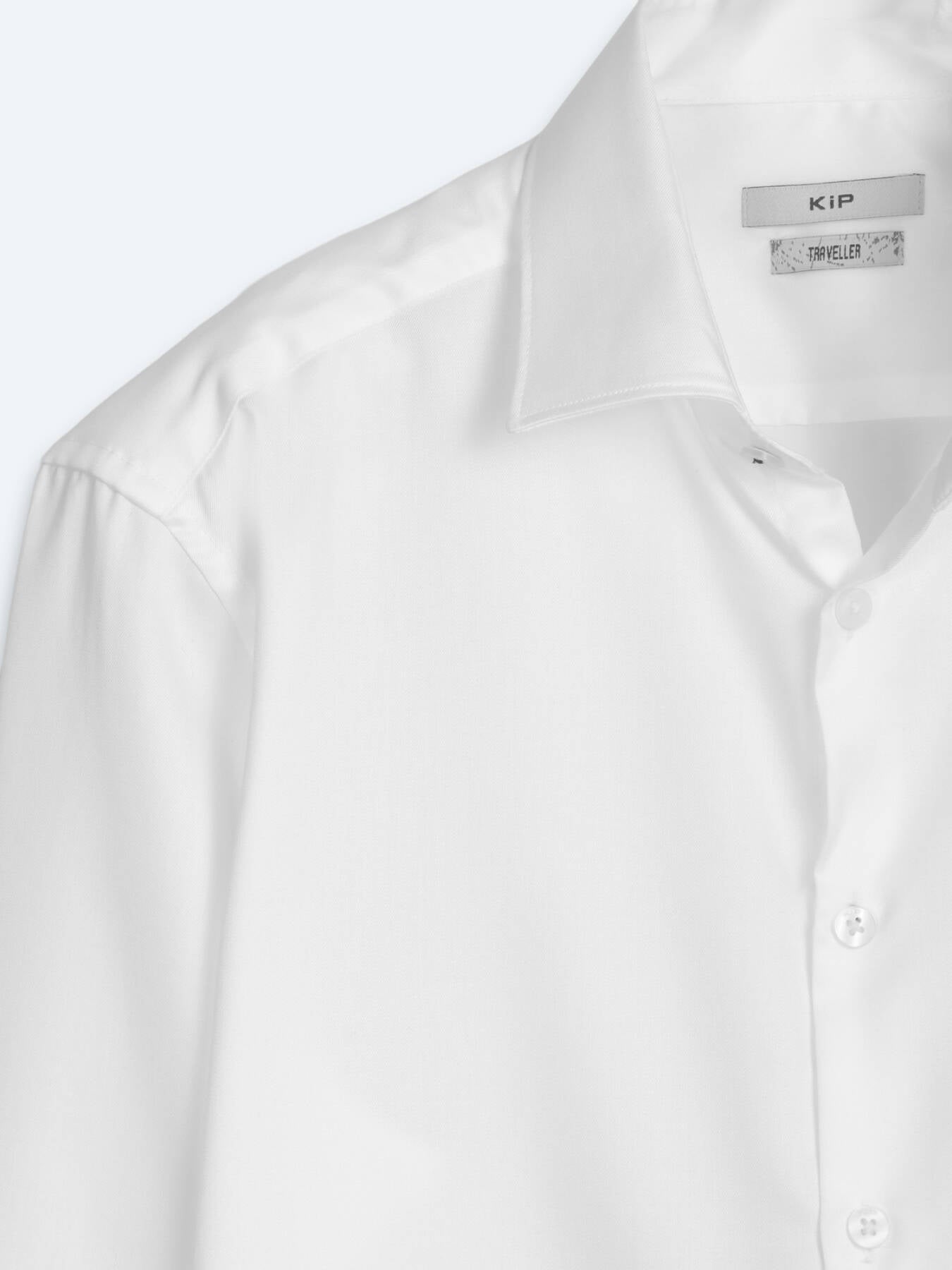 Beyaz Slim Fit Uzun Dokuma Klasik %100 Pamuk Gömlek
