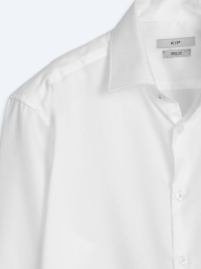 Beyaz Slim Fit Uzun Dokuma Klasik %100 Pamuk Gömlek