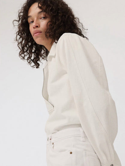 Beyaz Gap × Victoria Beckham High Rise Arc Jean Pantolon