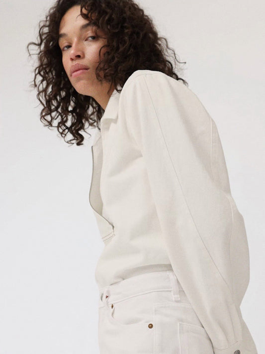 Beyaz Gap × Victoria Beckham High Rise Arc Jean Pantolon