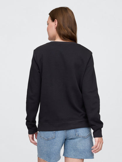 Siyah Relaxed Gap Logo Sweatshirt
